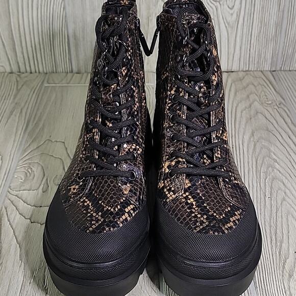 Circus by Sam Edelman Indy Combat Boot Snake Print Womens Size 5 NEW - Picture 4 of 13